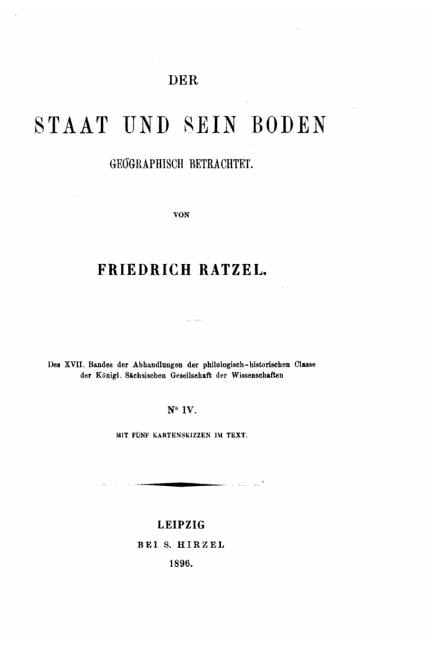 Der staat und sein boden geographisch betrachtet, (Paperback)