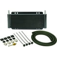 Derale 13501 Series 8000 Plate and Fin Transmission Oil Cooler , Black