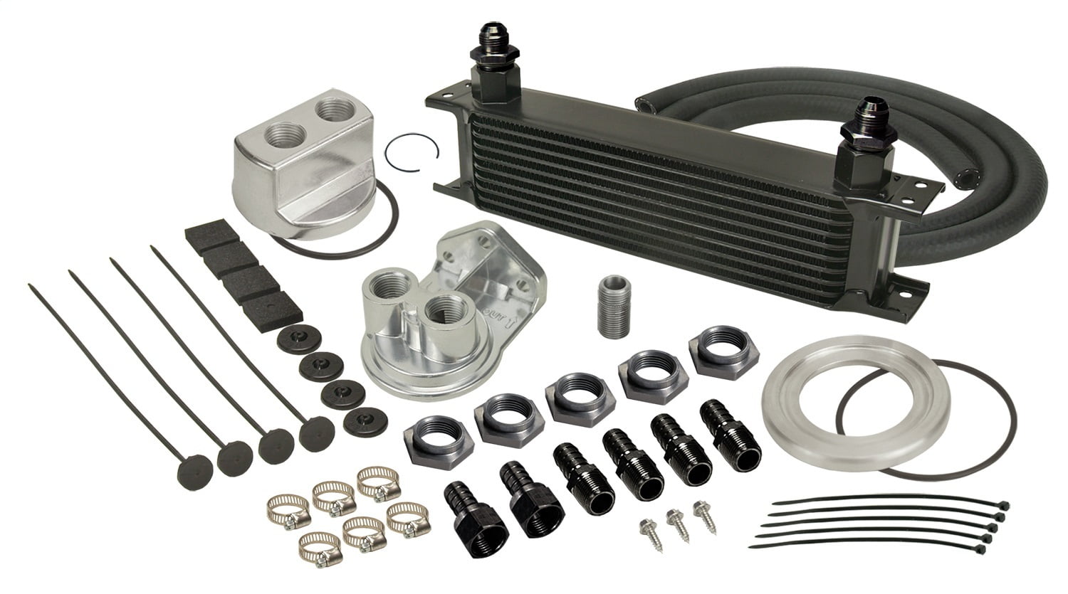 Derale 15651 Universal Series 10000 Engine Oil Cooler Kit Fits select: 1975-2018 FORD F150, 1999-2018 CHEVROLET SILVERADO