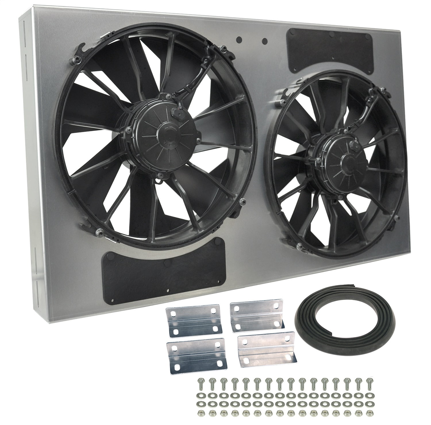 High Output Dual Radiator Fan with Aluminum Shroud