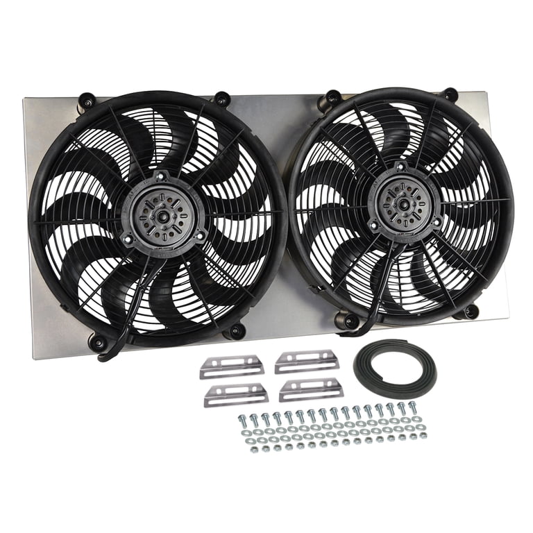 Derale High-Output Dual RAD Fan and Shroud Kit 12 Blades, 4,000 Derale High-Output Dual RAD Fan and Shroud Kit 12 Blades, 4,000