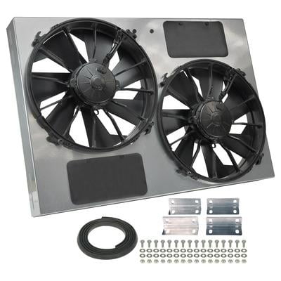 High Output Dual Radiator Fan with Steel Shroud