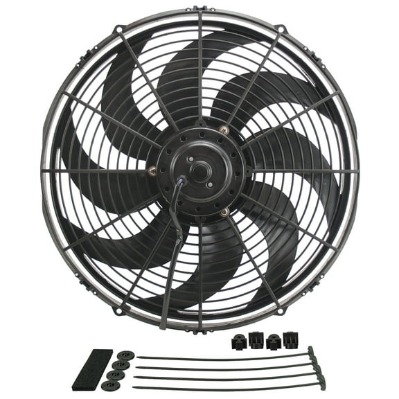 Derale 18916 Dyno-Cool Curved Blade Electric Fan