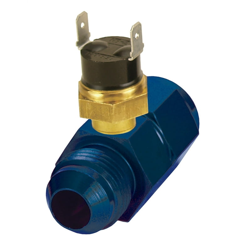 Derale Premium In Line Fan Control 180° Thermostat, -6AN Derale Premium In Line Fan Control 180° Thermostat, -6AN