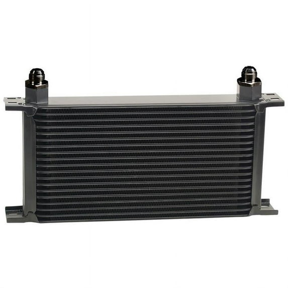 Derale 51988 Stack Plate Cooler, 19 Row, -8AN, 90 Degree Swivel