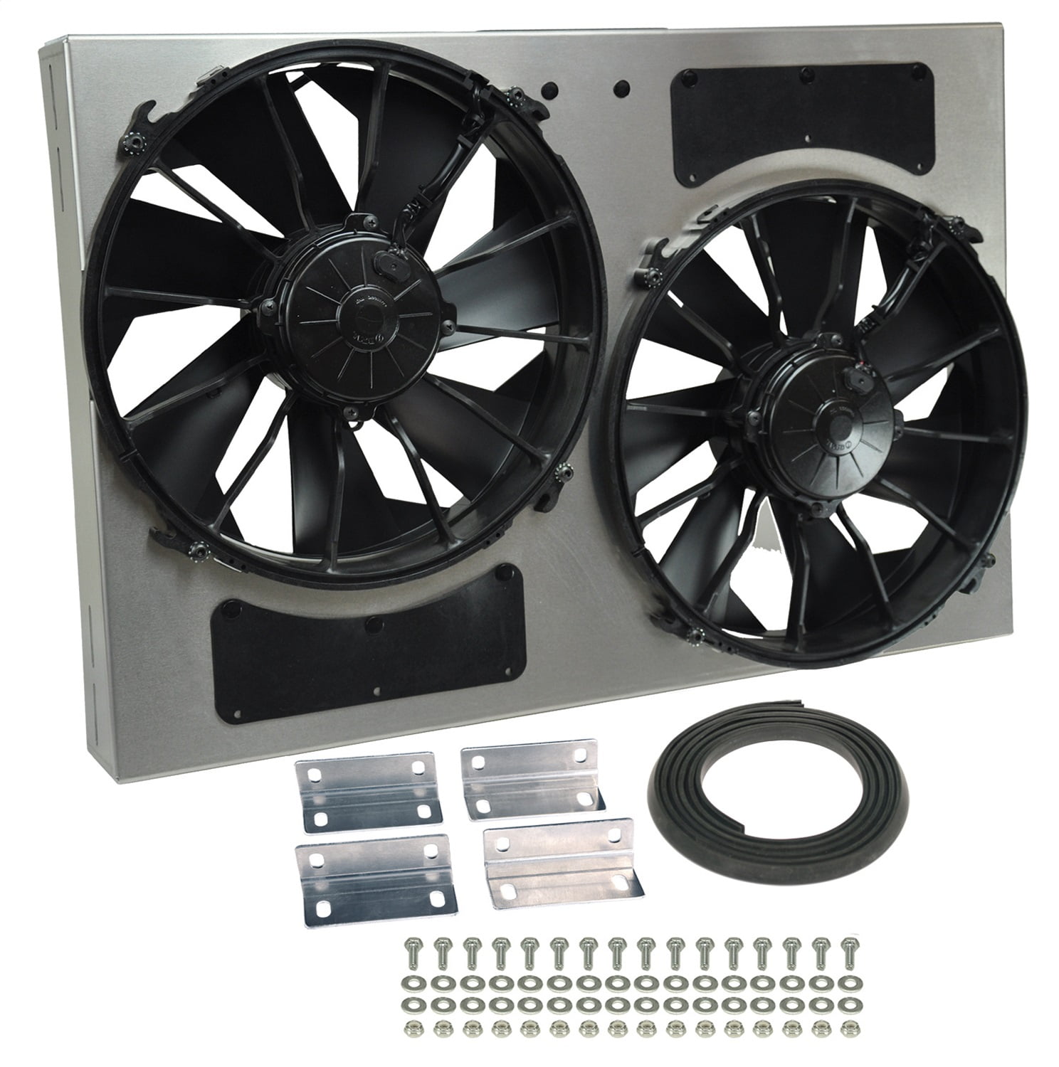Derale Performance 16826 Gray/Black High Output Dual Radiator Fan ...