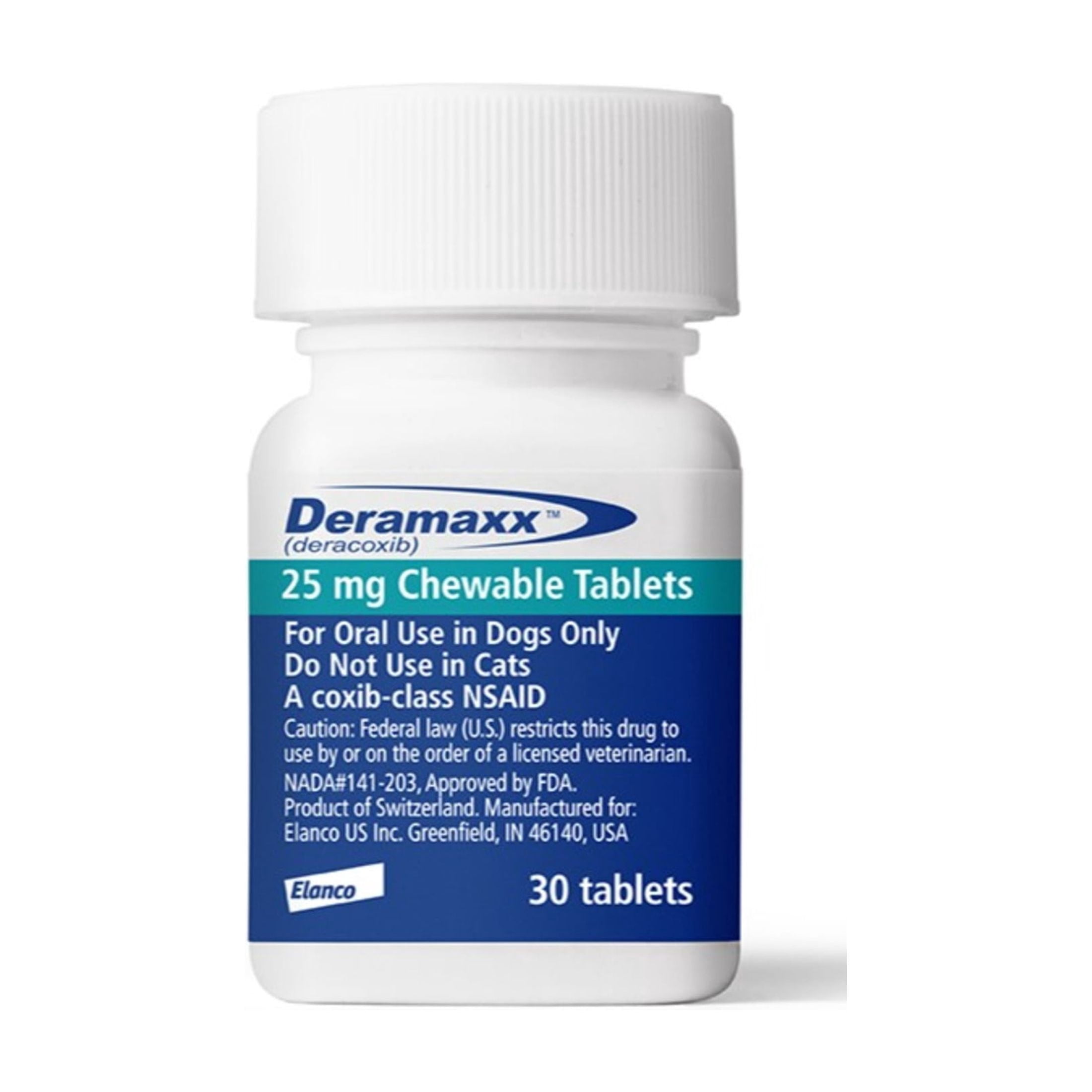 Deramaxx - 30 tablet bottle (25 mg)