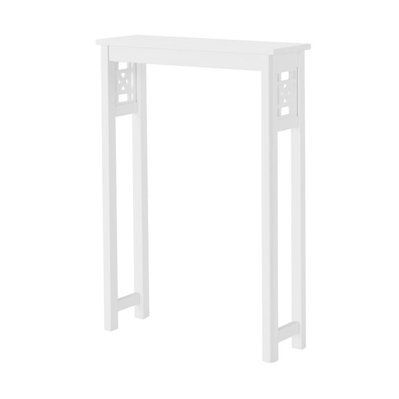 Alaterre Furniture Derby Over Toilet Storage Shelf, 27 in. W x 37 in. H, White, Space-Saving Bathroom Organizer with Fixed Shelf and Open Gridwork Design