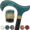 thumbnail image 1 of Derby Comfort Cane with Stained Ash Wood Handle, Black Beechwood Shaft | Derby Handle Walking Cane for Men and Women | Sturdy Walking Stick, 1 of 9