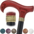 thumbnail image 1 of Derby Comfort Cane with Stained Ash Wood Handle, Black Beechwood Shaft | Derby Handle Walking Cane for Men and Women Sturdy Walking Stick, 1 of 9