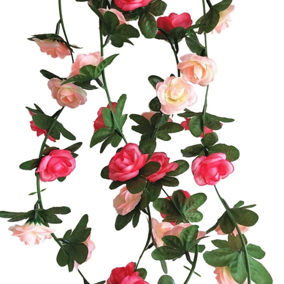 Derby Day Decorations, 32FT Roses Derby Party Favors Fake Flowers Plants, Derby Roses Artificial Flower Hanging Rose Home Party Garden Craft Art Photo Backdrop Decorations