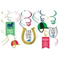 thumbnail image 1 of Derby Day Foil Swirl Hanging Decorations | 5" & 7" | 12 Pcs, 1 of 1