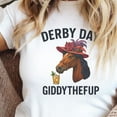 thumbnail image 1 of Derby Day Shirt, Funny Horse Racing Tee, Giddythefup Outfit, Julep Hat Southern Spring Party Shirt Unisex S-5XL Hot Trending Shirt, Vintage Birthday Gift, 1 of 2
