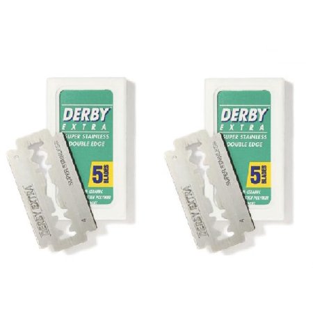 Derby Extra Double Edge Blades, 5 ct. (Pack of 2) + Eyebrow Ruler