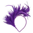 thumbnail image 1 of Derby Fascinators for Women, Audhol Vintage Colorful Burlesque Headpiece Flapper Ostrich Feather Fancy Headband Derby Hats for Women 2025 Purple One Size, 1 of 5