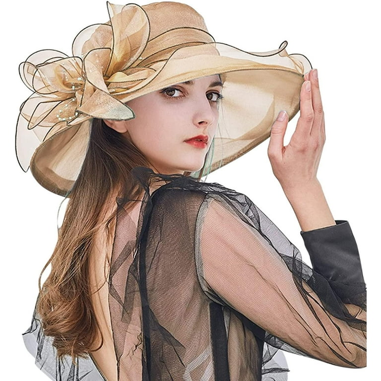 2023 Derby Hat for Women, Fashionable Organza Fascinator Tea Party
