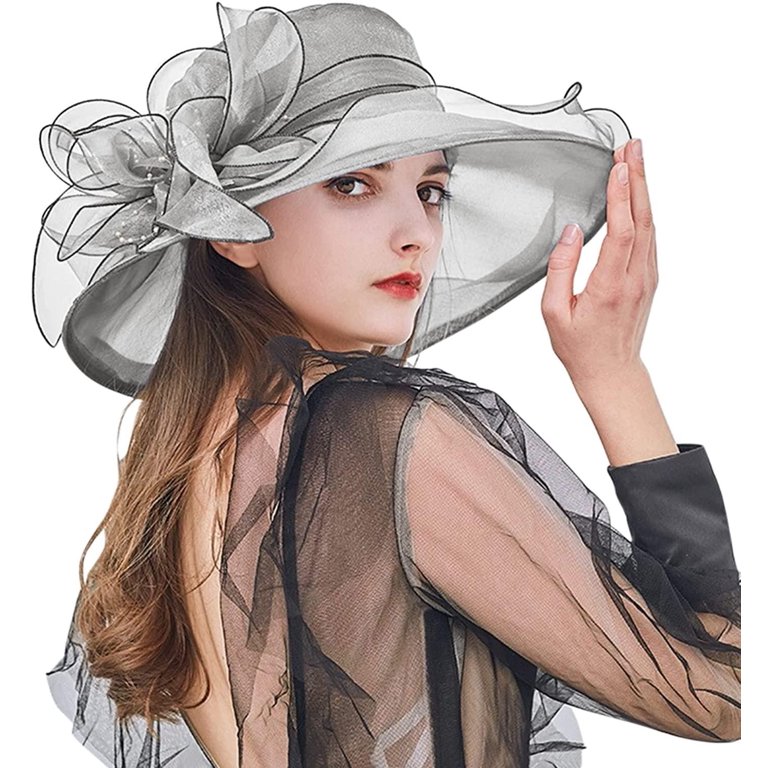 Derby Hat for Women 2023, Organza Tea Party Fascinator Hats  display picture 1