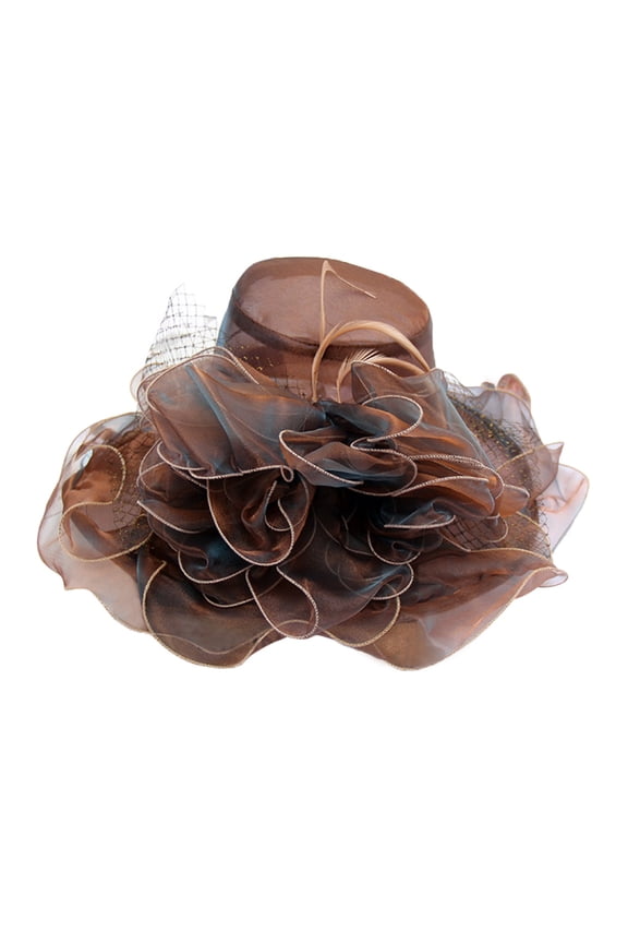 Derby Hats for Women 2025, Comdrip Women's Church Fascinator Cap Tea Party Wedding Hat Tea Party Hats for Women Coffee One Size
