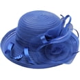 thumbnail image 1 of Derby Hats for Women: Women Church Hats, Summer Travel Wedding Church Fascinator Flower Hat, Tea Party Hat, 1 of 9