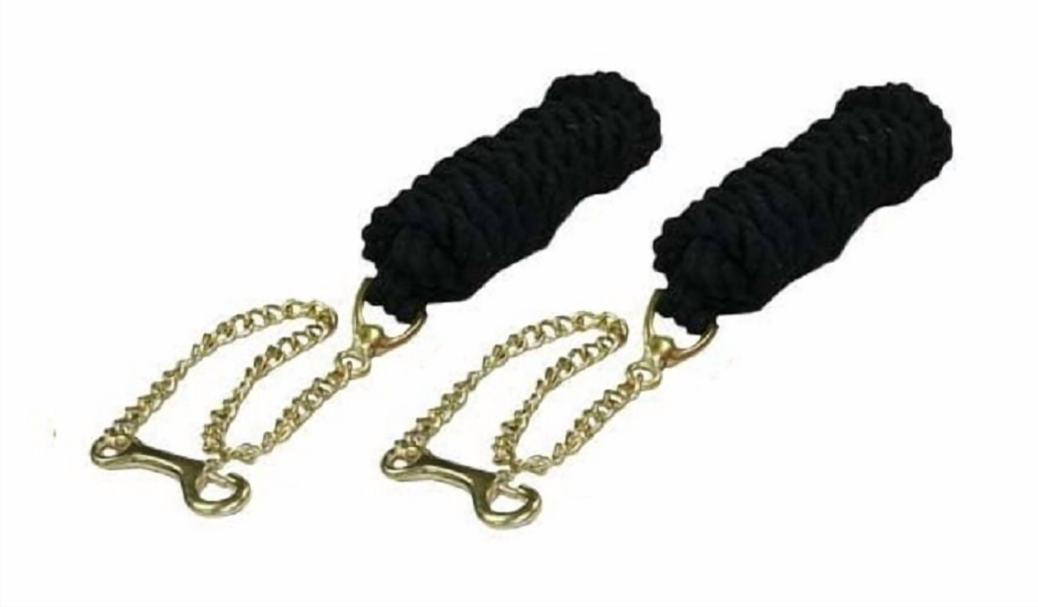 Darba Rope Derby Originals 10' Braided Cotton Lead Rope w/ 2' Stud Chain - Set of ...