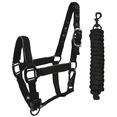 thumbnail image 1 of Derby Originals Desert Rose Collection Blackout Reflective Safety Stable Horse Halters with Matching Lead Ropes, 1 of 4