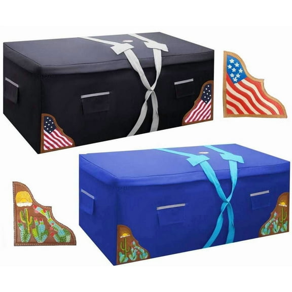 Derby Originals Hay Bale Bag Large 1200D Waterproof with Mesh Ventilation Windows and Patriotic or Cactus Leather Accents 44" x 20" x 16"