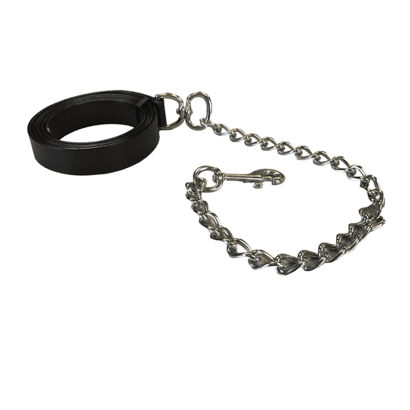 Derby Originals Multipurpose Flat Leather Lead for Cattle, Horse or Dog with Chain and Swivel Snap