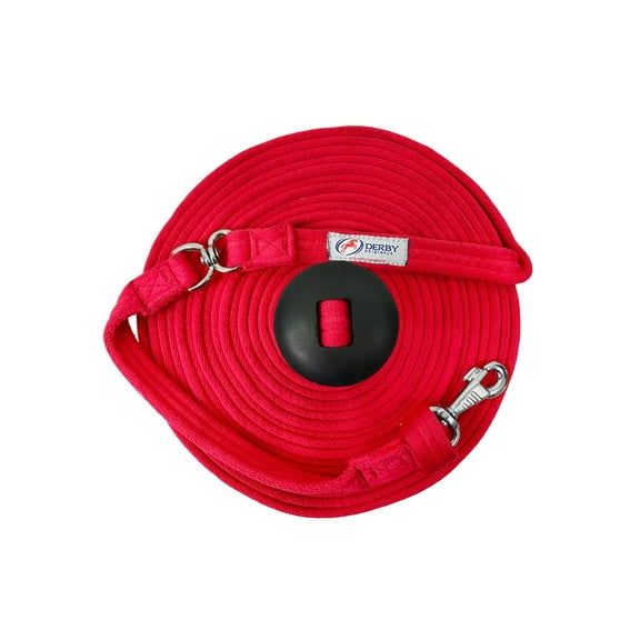 Derby Originals Premium Softgrip 34' Cotton Swivel Lunge Lines with Rubber Stopper