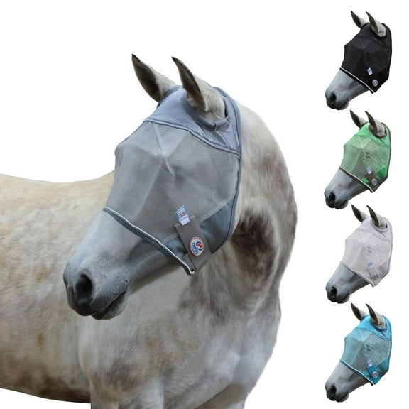 Derby Originals UV-Blocker Premium Reflective Safety Horse Fly Mask Without Ears or Nose Cover