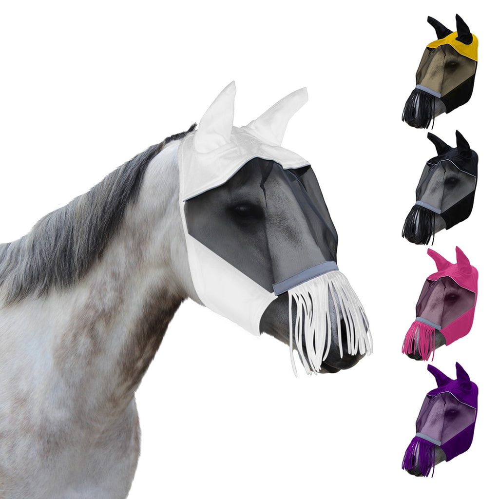Derby Originals UV-Blocker Premium Reflective Safety Horse Fly Mask ...