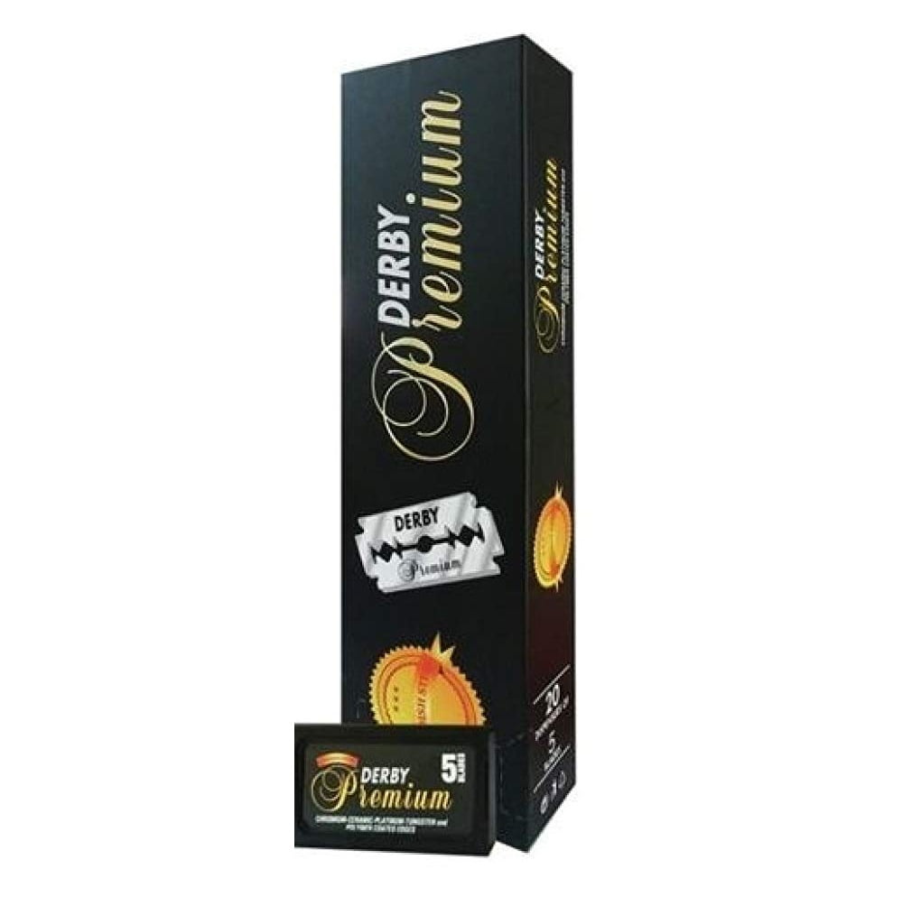Derby Premium Double Edge Safety Razor Blades with Swedish Steel, 100 Count