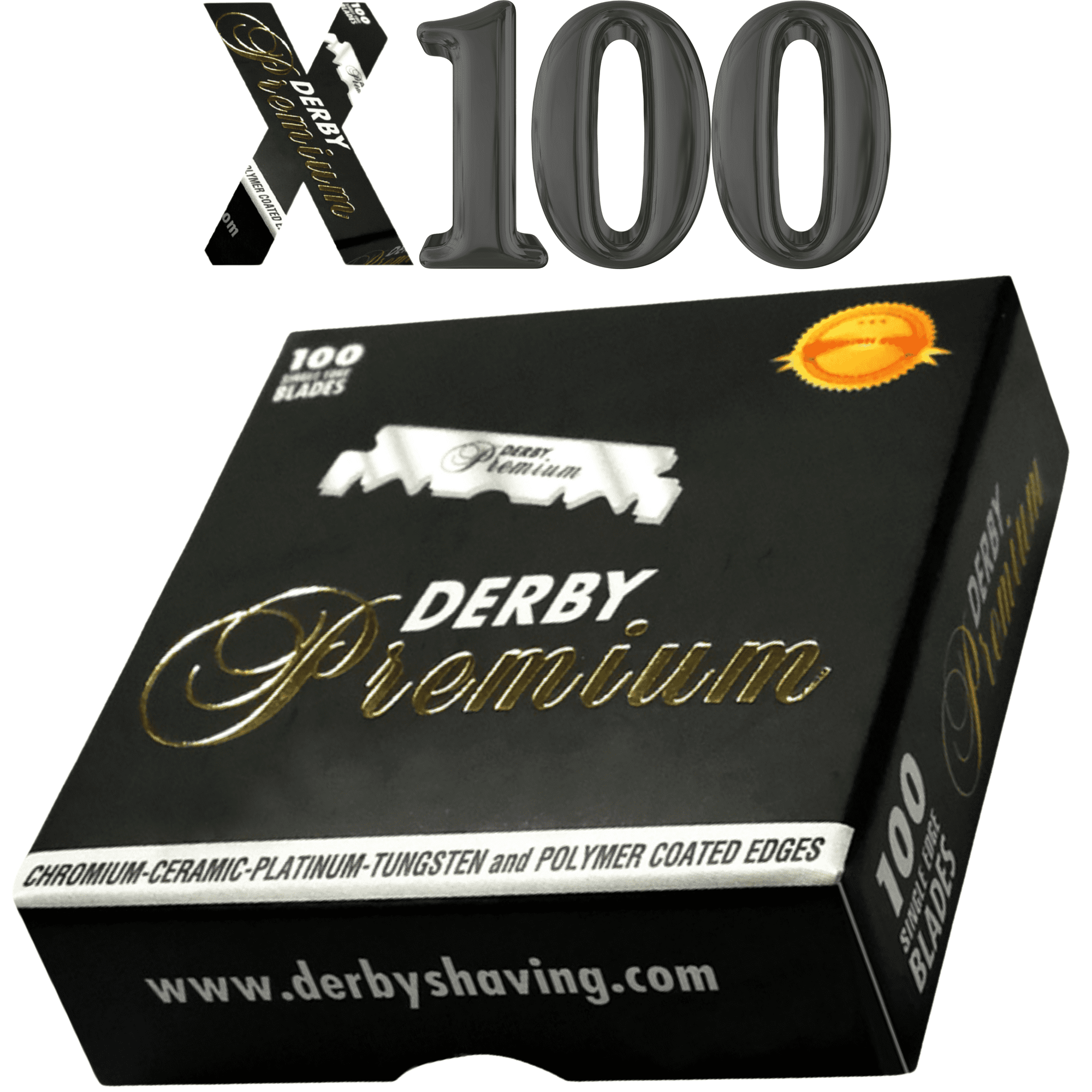 Derby Razor Barcode Derby Premium Single Edge Razor Blades 100 Pcs - Walmart.com