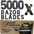 thumbnail image 1 of Derby Premium Single Edge Razor Blades, Razor Blades,5000 Single Edge, Ultra Sharp, Chromium - Ceramic - Platinum - Tungsten and Polymer Coated Edges, 1 of 7