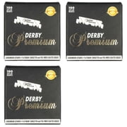Derby Premium Single Edge Razor Blades with Swedish Steel, 100 Count Pack of 3