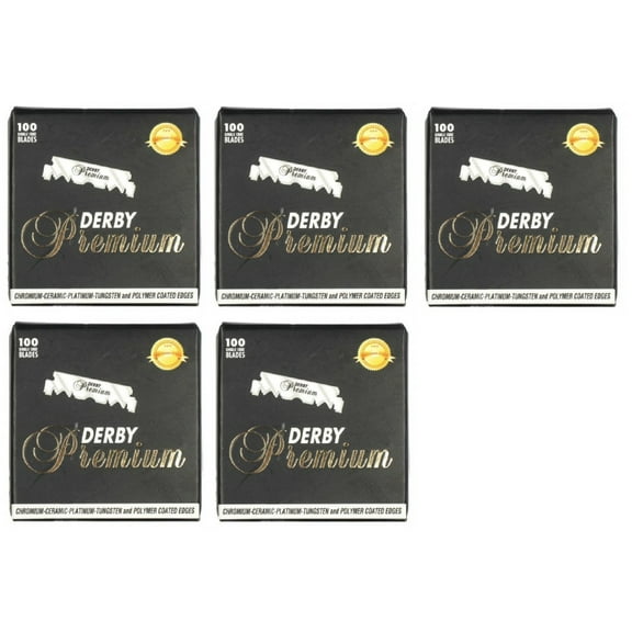 Derby Professional Platinum Single Edge Razor Blades, 500 Count