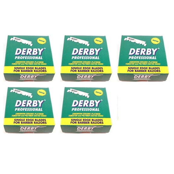 Derby Professional Platinum Single Edge Razor Blades, 500 Count
