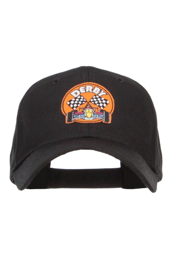 Derby Race Flag Patched Cap - Black OSFM