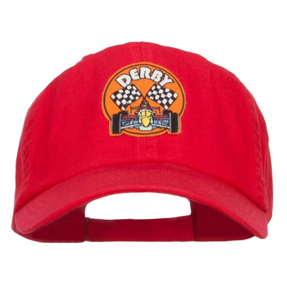 Derby Race Flag Patched Cap - Red OSFM