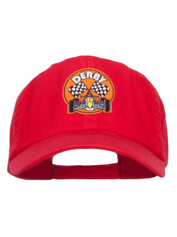 Derby Race Flag Patched Cap - Red OSFM