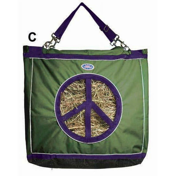 Derby Reflective Top Load Hay Bags with Peace Sign Opening - Hunter Green