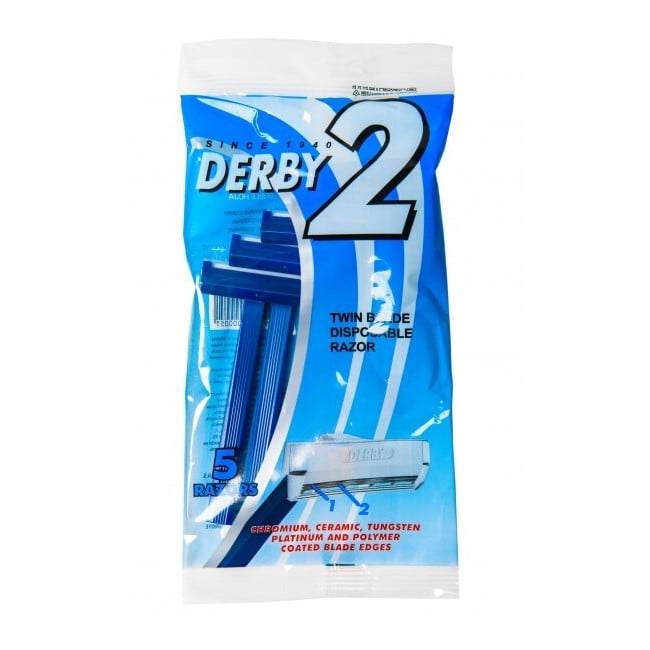 Derby Samurai 2 Twin Blade NonDisposable Razor 5 count