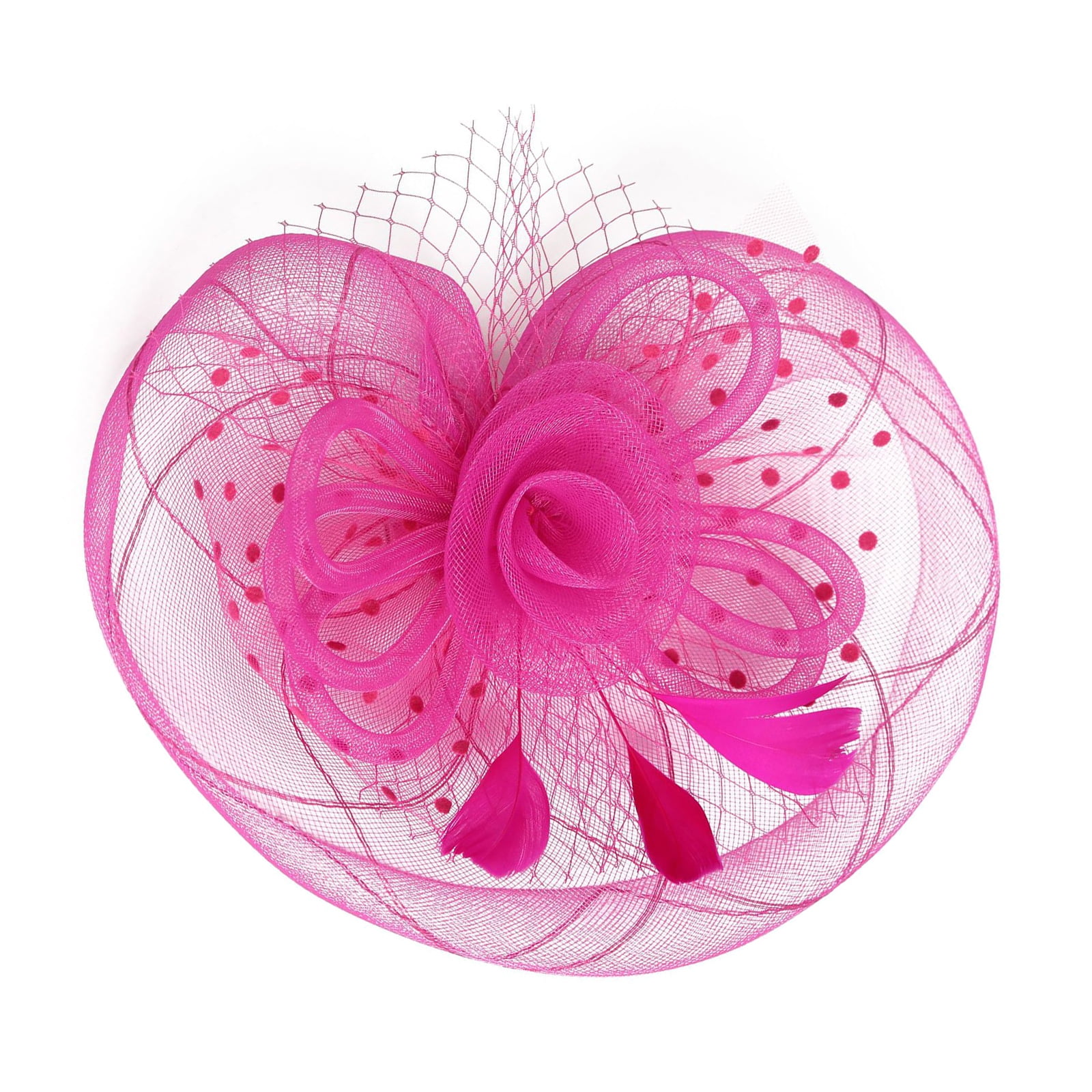 Derby Theme Fascinator Hat with Mesh Flower Feathered Decors For ...