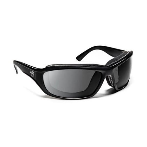 Derby Wind Blocking Padded Foam Sunglasses for Outdoors, 100% UVA + UVB Protection, Glossy Black Frame/Gray Lens