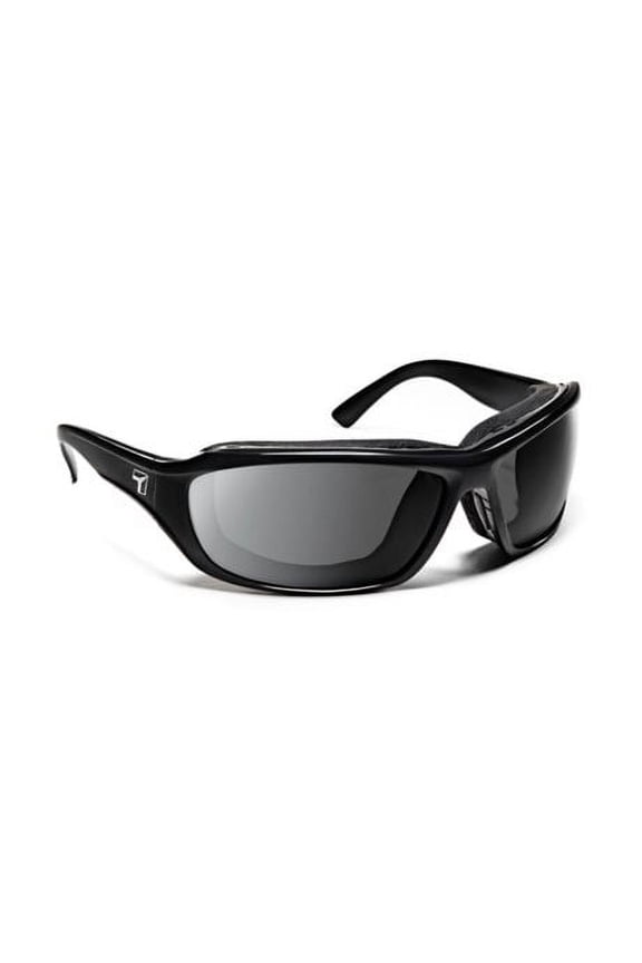 Derby Wind Blocking Padded Foam Sunglasses for Outdoors, 100% UVA + UVB Protection, Glossy Black Frame/Gray Lens
