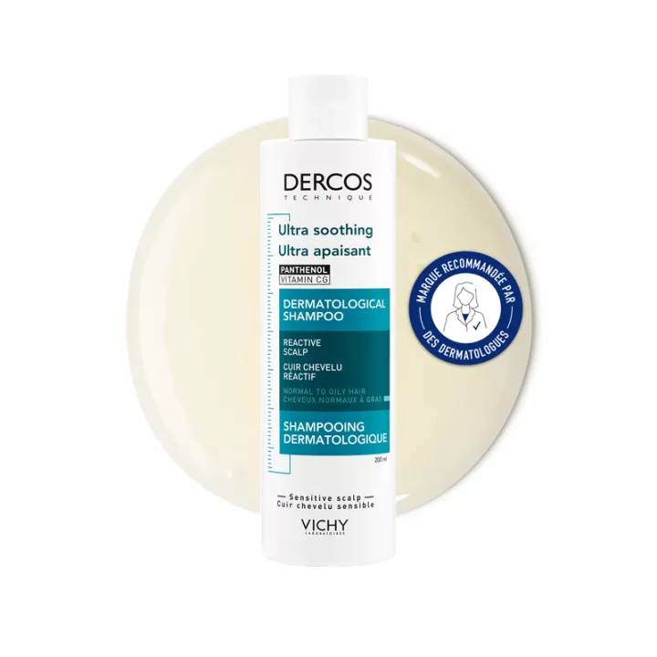 Dercos ultra-soothing shampoo for sensitive scalps. Soothes itching and ...