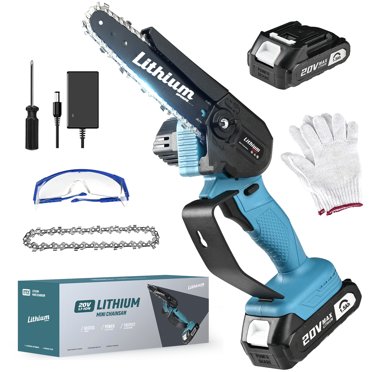 YAHHU 6 inch Mini Chainsaw, Portable Electric Cordless Chainsaw Set ...