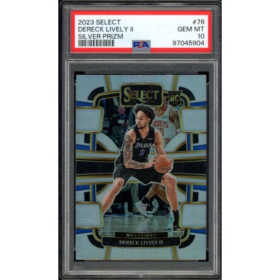 Dereck Lively II Rookie Card 2023-24 Select Silver Prizm #76 PSA 10