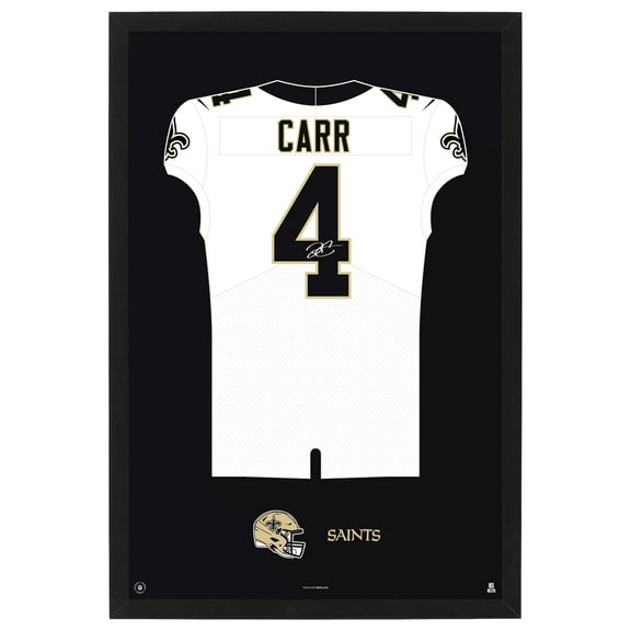Derek Carr New Orleans Saints Away Jersey Framed Art Print