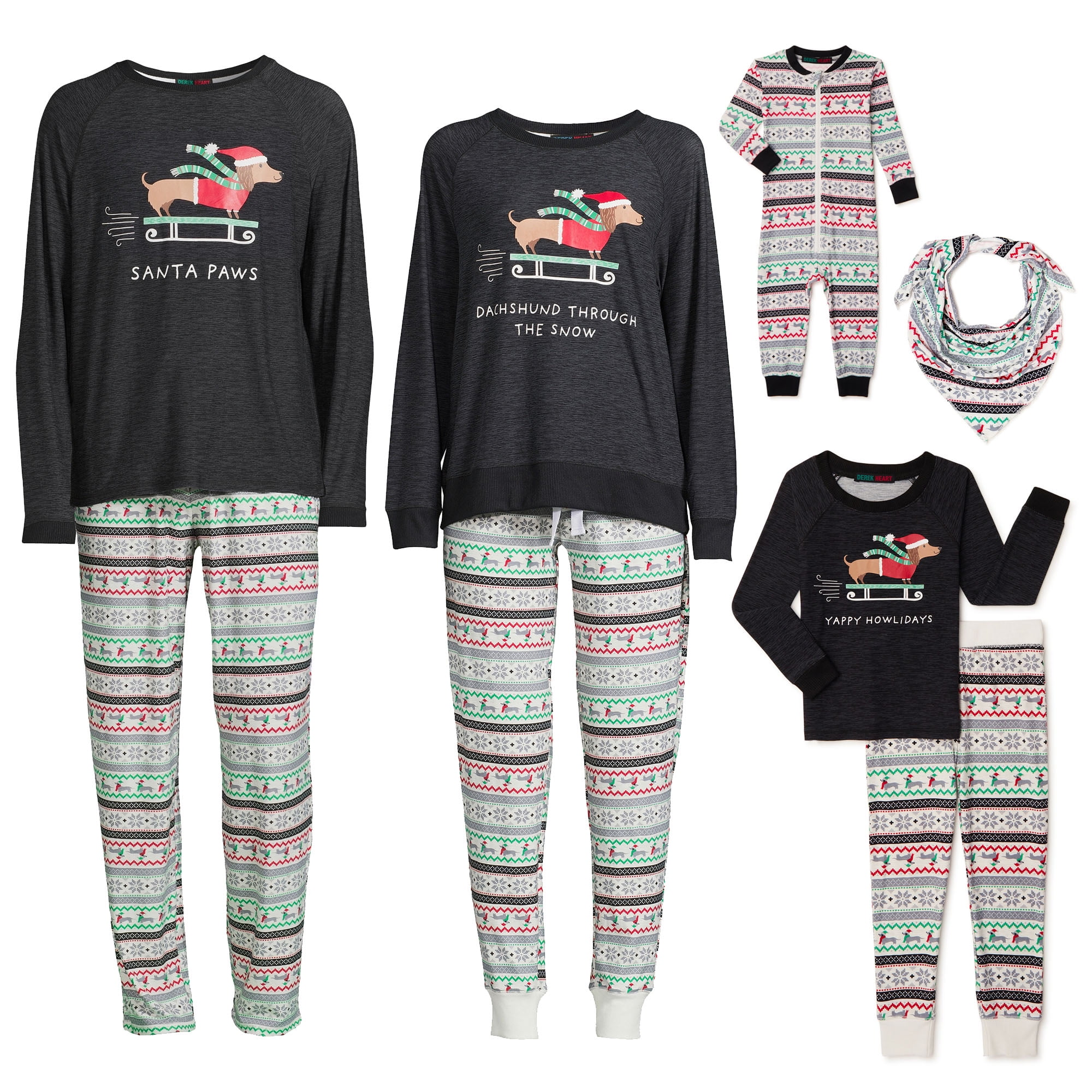 2 Piece Dachshund Long PJ Set - Holiday 2 Piece Dachshund Long PJ Set - Holiday