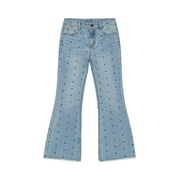 Derek Heart Big Girls Printed Flare Jean, Sizes 7-16